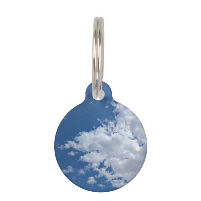 Placa Para Mascotas Un triángulo de nubes (Anverso)