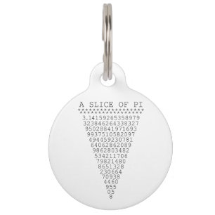 Placa Para Mascotas Un trozo de gráfico de Pi