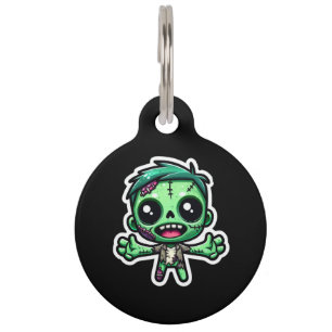 Placa Para Mascotas Un zombi divertido