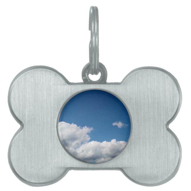 Placa Para Mascotas Una capa de nubes (Frente)