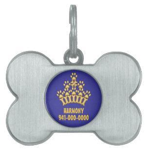 Placa Para Mascotas Una corona para todos los perros etiqueta de masco