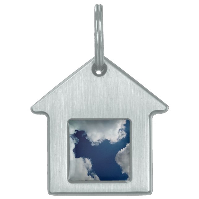 Placa Para Mascotas Una curva en las nubes (Frente)