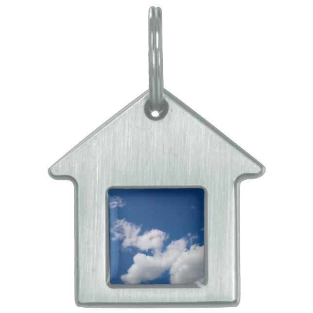 Placa Para Mascotas Una hilera de nubes (Frente)