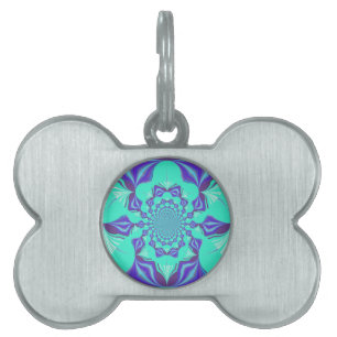 Placa Para Mascotas ¡Una mezcla de Kaleidoscope y Mandala Art!