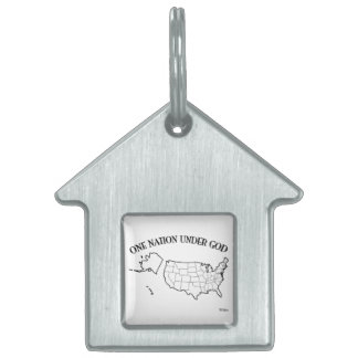 Placa Para Mascotas Una nación bajo Dios con esquema de EE. UU.