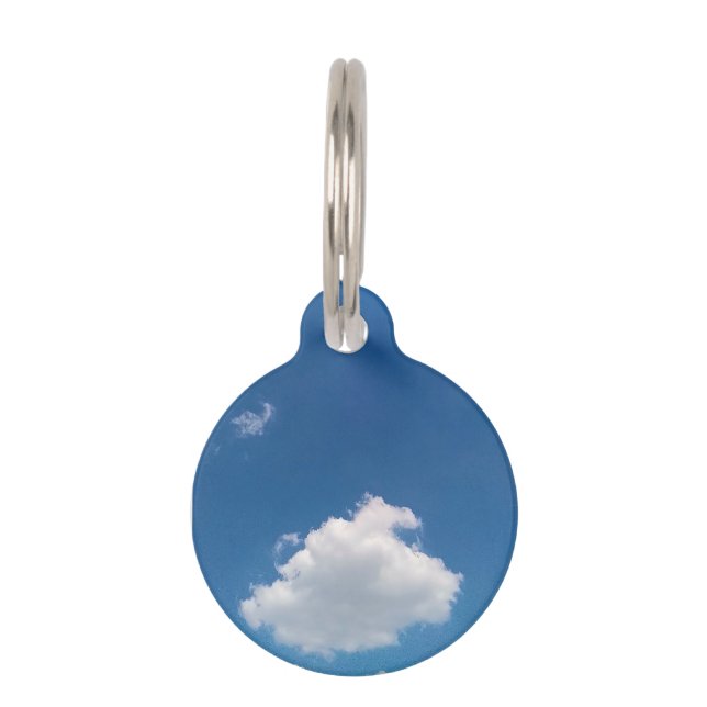 Placa Para Mascotas Una nube simple (Anverso)