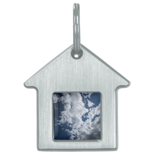 Placa Para Mascotas Una sección de nubes (Frente)