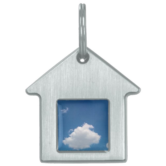 Placa Para Mascotas Una única nube (Frente)