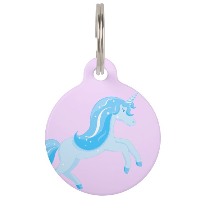 Placa Para Mascotas Unicornio (Anverso)