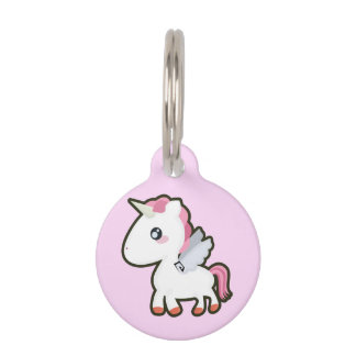 Placa Para Mascotas Unicornio de Kawaii