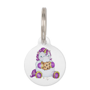Placa Para Mascotas Unicornio de la galleta