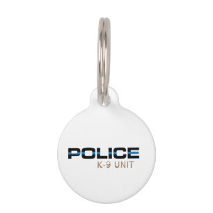 Placa Para Mascotas Unidad de policía K9