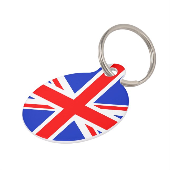 PLACA PARA MASCOTAS "UNION JACK " (Lateral)