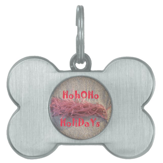 Placa Para Mascotas Vacaciones de la Beach Collection. (Frente)