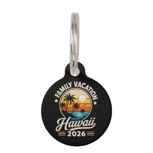 Placa Para Mascotas Vacaciones Familiares Hawái 2026
