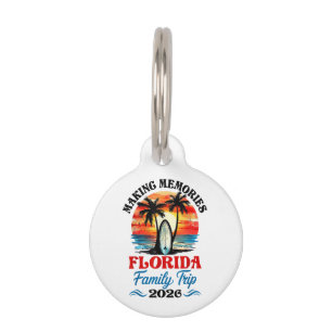 Placa Para Mascotas Vacaciones familiares vintage en Florida 2026