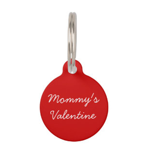 Placa Para Mascotas Valentine de mamá
