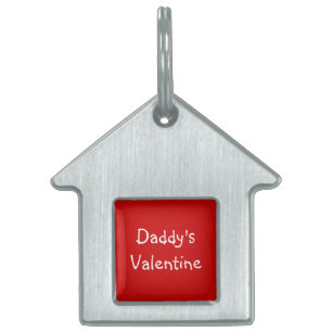 Placa Para Mascotas Valentine de papá