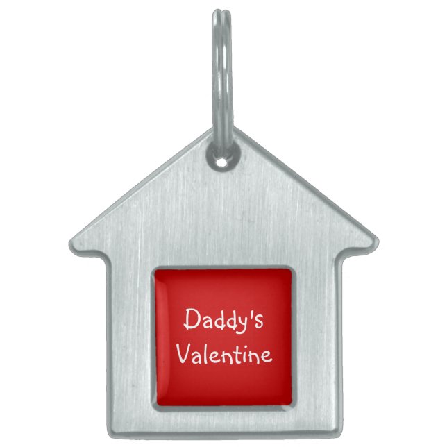 Placa Para Mascotas Valentine de papá (Frente)
