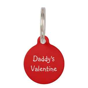 Placa Para Mascotas Valentine de papá