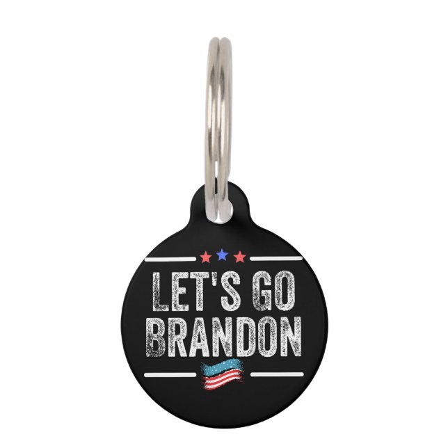Placa Para Mascotas Vamos Brandon (Anverso)