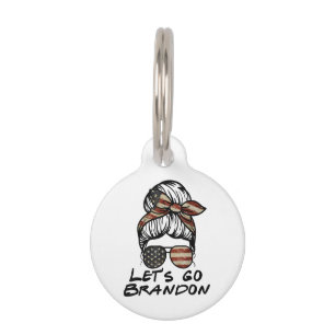 Placa Para Mascotas Vamos Brandon, vamos a Brandon