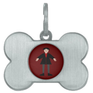 Placa Para Mascotas Vampiro de Cute Halloween