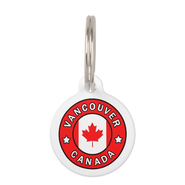 Placa Para Mascotas Vancouver Canada (Anverso)