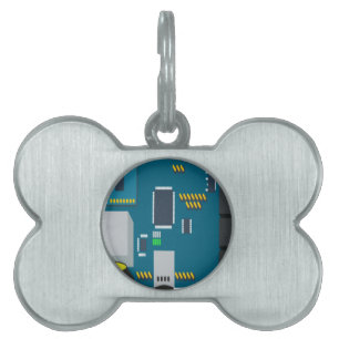 Placa Para Mascotas vector de nodo dtn de dos plataformas amphisbaena