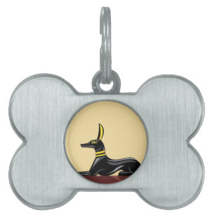 Placa Para Mascotas Vector de perro egipcio