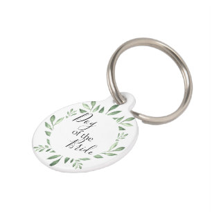 Placa Para Mascotas Vegetación de oliva Agua Botánica Perro de Honor