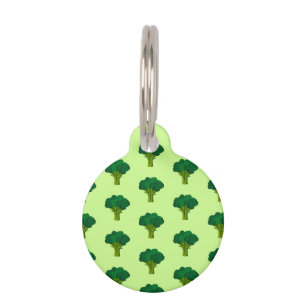 Placa Para Mascotas Vegetales verdes de brócoli sanos