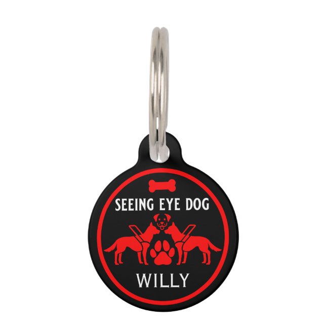 Placa Para Mascotas Ver Regalos De Perros Ojos (Anverso)