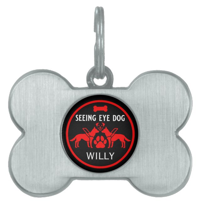 Placa Para Mascotas Ver Regalos De Perros Ojos (Frente)