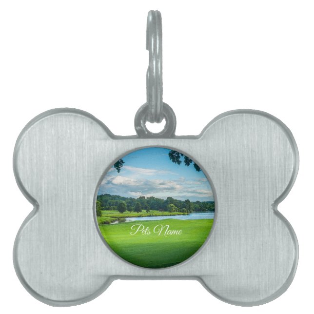 Placa Para Mascotas Verano En El Campo De Golf (Frente)