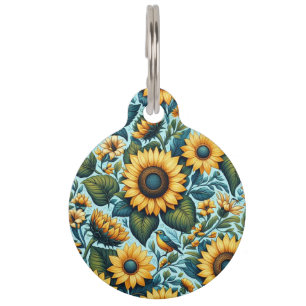 Placa Para Mascotas Verano/girasol/ave