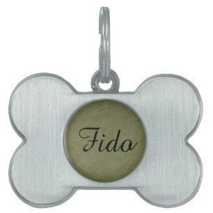 Placa Para Mascotas Verde Sólido