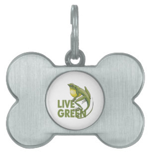 Placa Para Mascotas Verde vivo