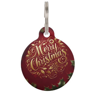 Placa Para Mascotas Verdor navideño