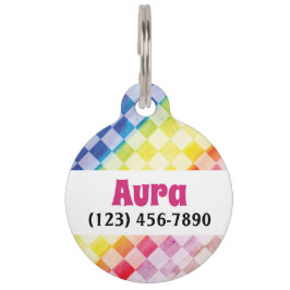 Placa Para Mascotas Verificadores del arco iris