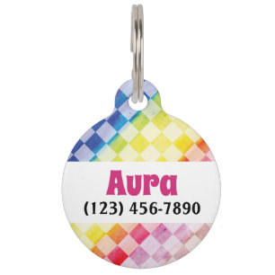 Placa Para Mascotas Verificadores del arco iris