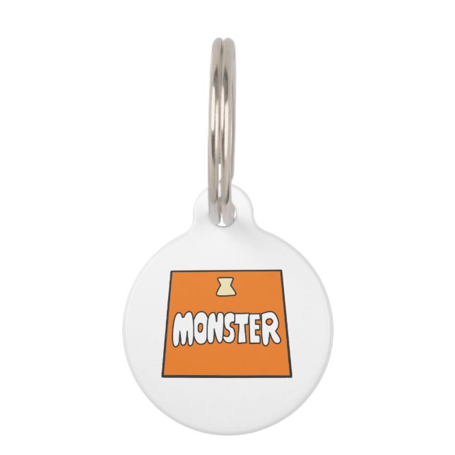 Placa Para Mascotas Vestuario de Pikamee, Monstruo  (Anverso)