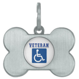 Placa Para Mascotas Veterano discapacitado discapacitado