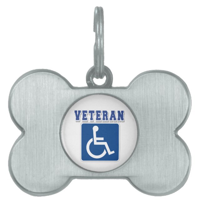 Placa Para Mascotas Veterano discapacitado discapacitado (Frente)