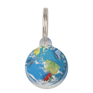 Placa Para Mascotas Viaja el mundo