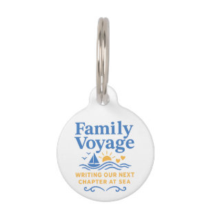 Placa Para Mascotas Viaje Familiar Náutico Escribiendo Nuestro Próximo