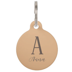 Placa Para Mascotas Vibaje de otoño monograma
