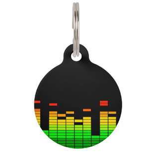 Placa Para Mascotas Vibes ecualizadoras del ritmo de la música DJ Blac