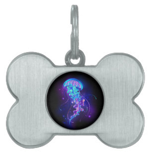 Placa Para Mascotas Vibrante color Glustre medusas