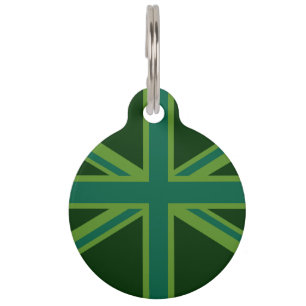 Placa Para Mascotas Vibrante Unión Verde azulada Jack